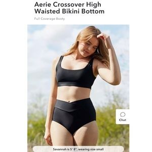 Aerie Crossover High Waisted Bikini Bottoms